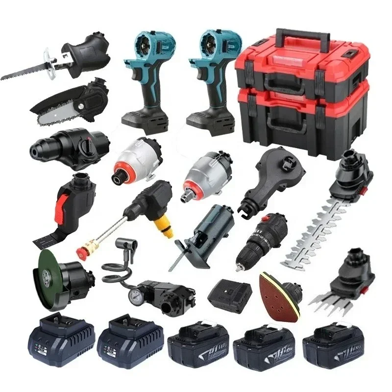 

Cordless Drill Kit 20V Max Electric Drill Tool Combo KIT Power Tools Set all-In-1 Multi-Head Power Drill Set Bits Accessories