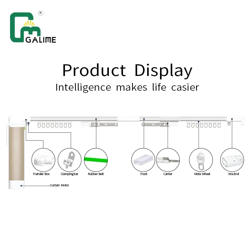 Zigbee-Motor de persiana de cortina inteligente, cortina de Control por aplicación Wifi, cortinas eléctricas de escenario, Motor ciego eléctrico con Alexa y Google