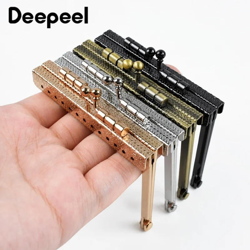 2/5/10Pcs 7.5cm Women's Purse Frame Metal Bag Handles for Wallet Kiss Clasp Bags Bracket Handle DIY Handmade Handbag Accessories