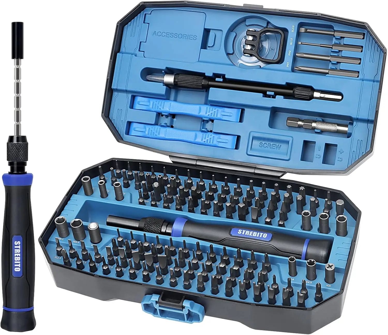 

Precision Screwdriver Set 153 in 1 Small Magnetic Screwdriver Set with Case, Electronic Repair Tool Kit for Computer, Laptop
