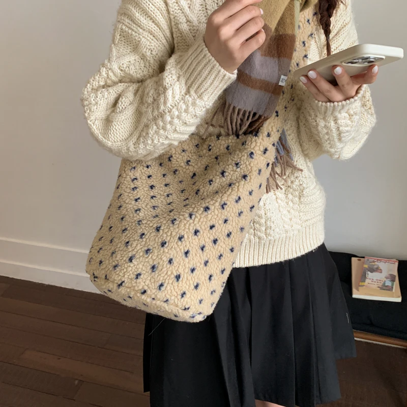 حقائب كتف حلوة للنساء لطيف أفخم الخريف والشتاء 2026 موضة جديدة متعددة الاستخدامات حقائب يد نسائية ذات سعة كبيرة #3