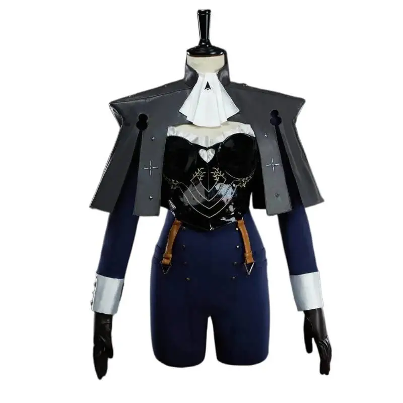 

Anime Metaphor: ReFantazio Cosplay Hürkenberg Costume Jumpsuit with Cape Breastplate Set Halloween fashion Women's New Uniform