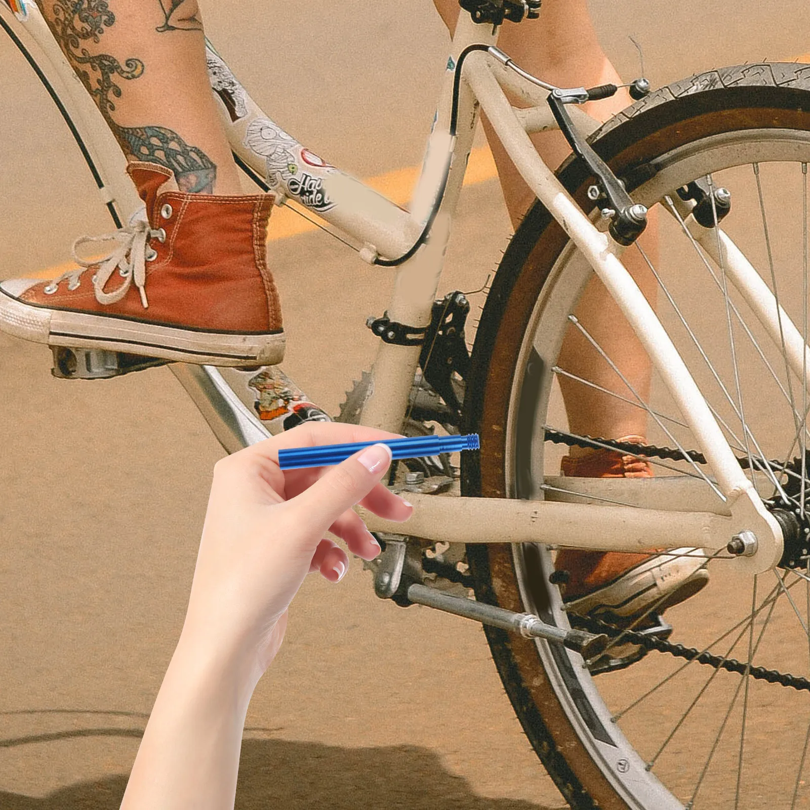 

Aluminum Alloy Tire Valve Stem Extender Bent Design Fast Installation for Bicycle Motorcycle Car Trailer Rv Convenient Inflation