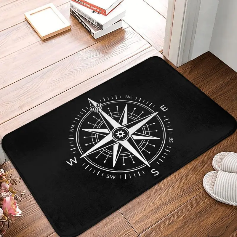 Vintage Nautical Compass Doormat Non-Slip Entrance Kitchen Bath Mats Captain Anchor Boat Living Room Rug Carpet Footpad 40x60cm