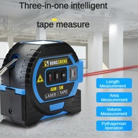 3 In 1 Laser Tape Measure Rangefinder Infrared High-precision Intelligent Electronic Ruler Cross Line Measuring Instrument Level