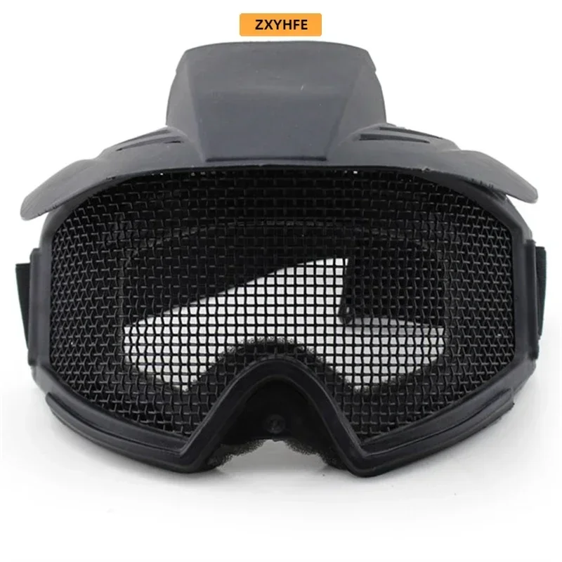 ZXYHFE Tactical Hunting Goggles Eyewear Steel Wire Mesh Glasses Airsoft Shock Resistance Eye Protector New Paintball Accessories