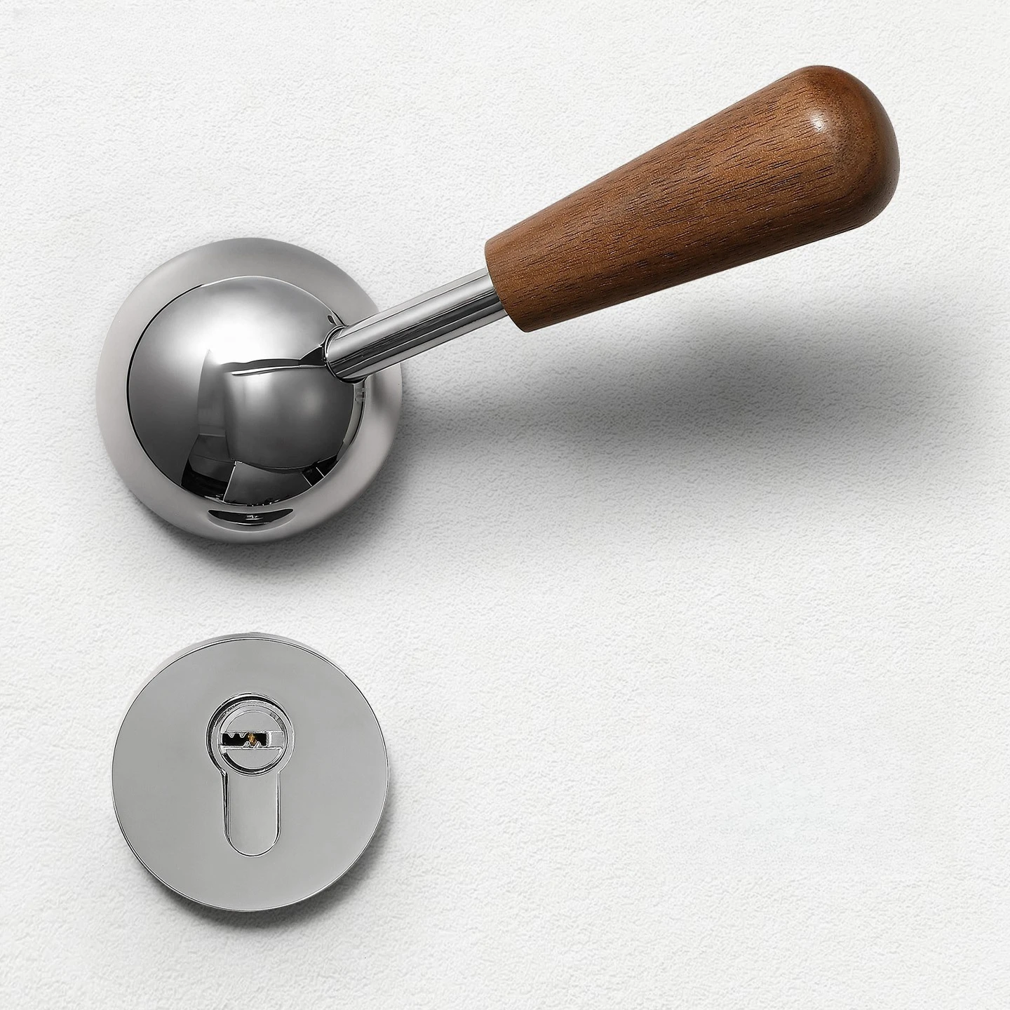 High-grade retro style indoor bedroom door separation lock household bathroom room wooden door handle zinc alloy door lock