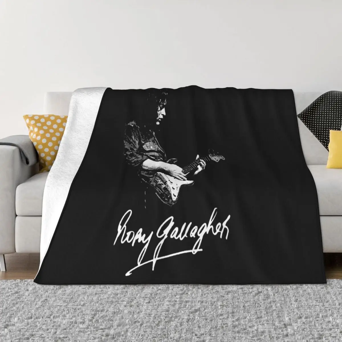 Rory Gallagher Guitarist Guitarist 1970S 1980S Retro Vintage Birthday Selling Throw Blanket