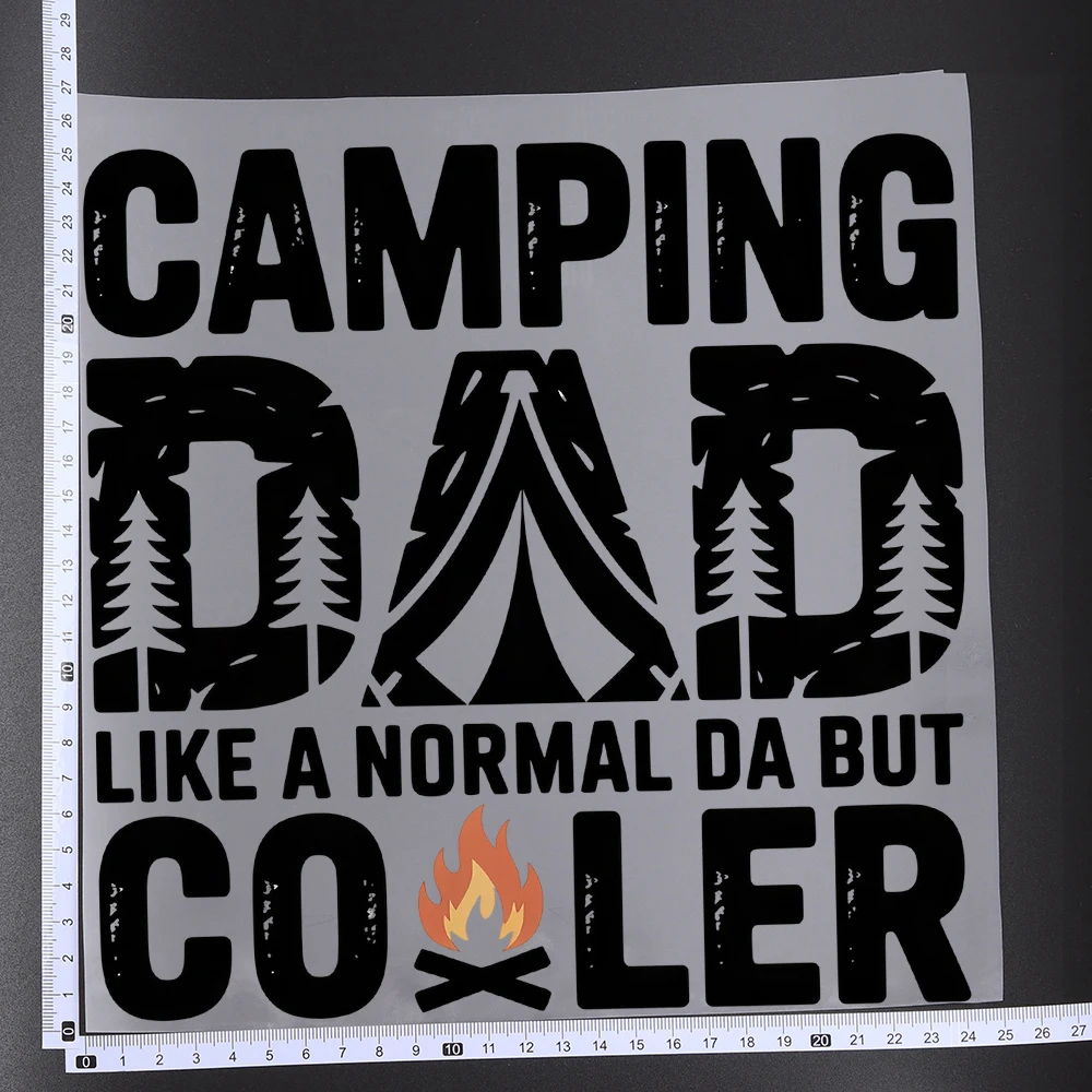 25CM Retro Camping Ourdoor Scenery Heat Transfer Patches For Clothes DIY A-Level Washable Shirt Iron-on Thermal Stickers