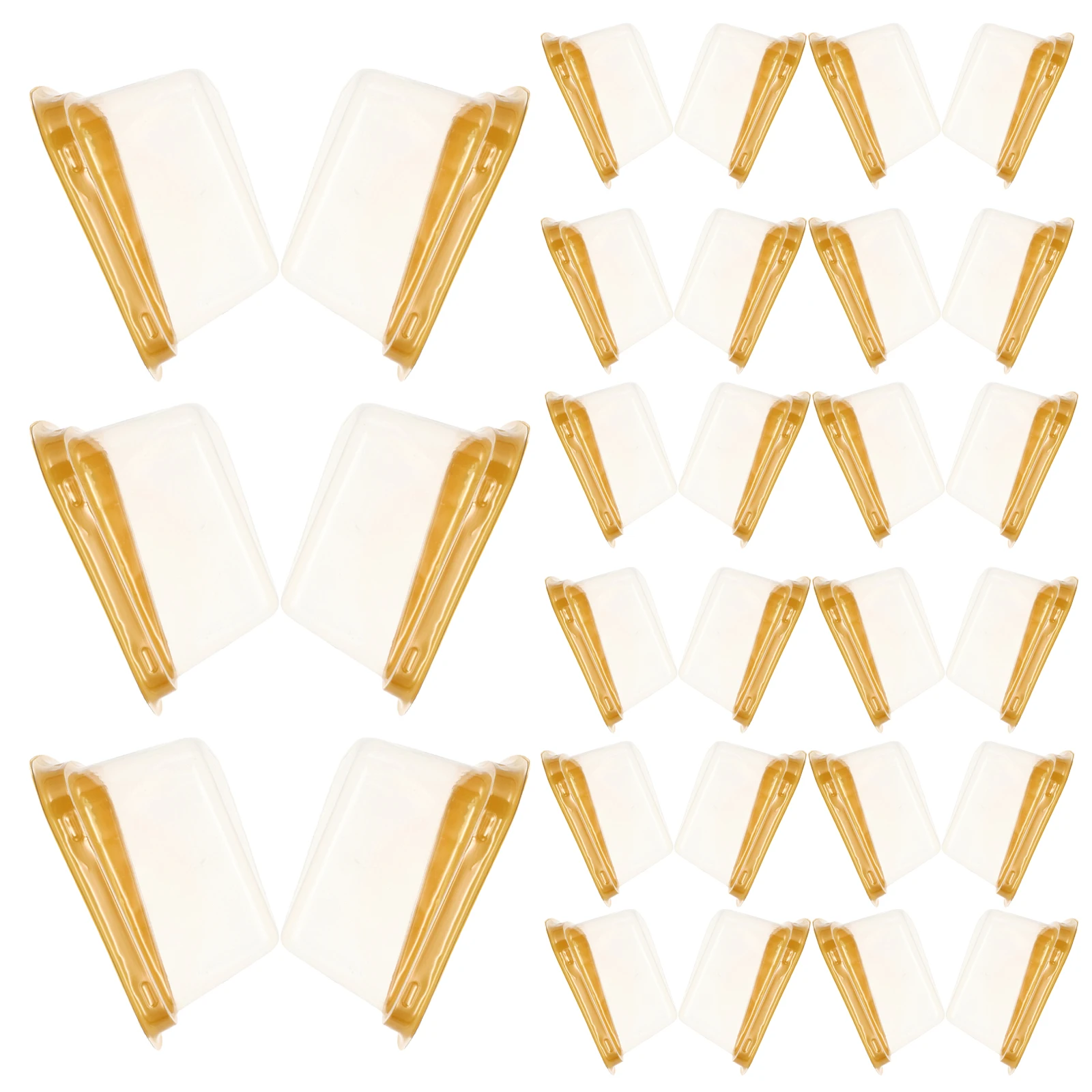 

100pcs Triangle Cake Boxes Transparent Food Grade Pet Strong Seal Non-Slip Base For Mousse Cupcake Dessert Packaging Container