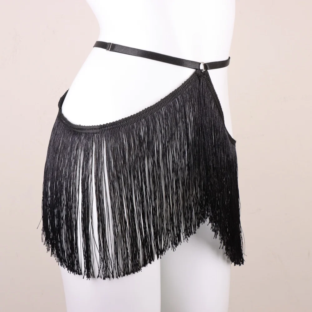 

Юбка с бахромой и поясом, пояс-ремень в стиле бурлеск, регулируемый эластичный пояс-ремень