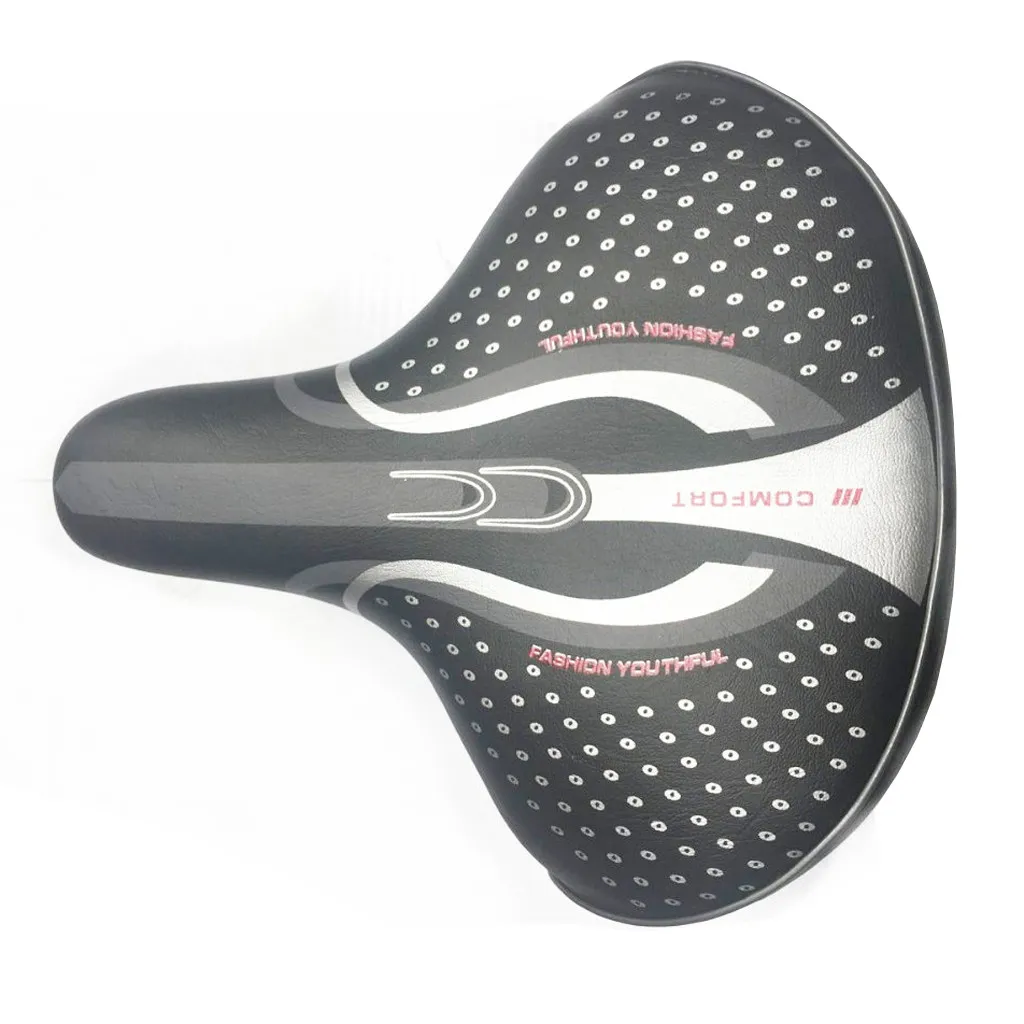 Comfort Extra Wide Big Bum Bike Bicycle Gel Soft Pad Saddle Seat Sporty Black