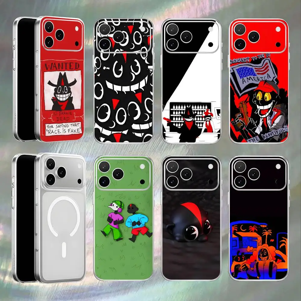 

L-Lil D-Darkie Rapper Transparent White Phone Case For iPhone 17,16,15,14,13,12,11,Pro,Max,Plus Magnetic Wireless Charging