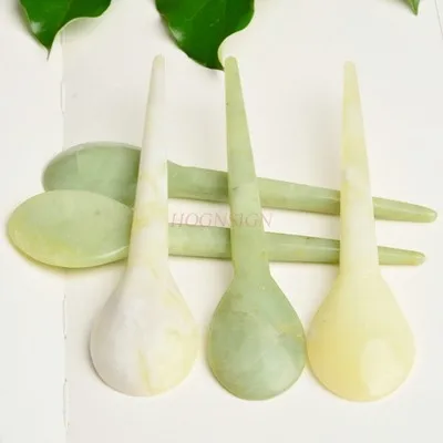 Naturalny jadeitowy kij do masażu jadeitowy kij do akupunktury jadeitowy długopis do akupunktury masażer do twarzy jadeitowe urządzenie kosmetyczne opieka zdrowotna