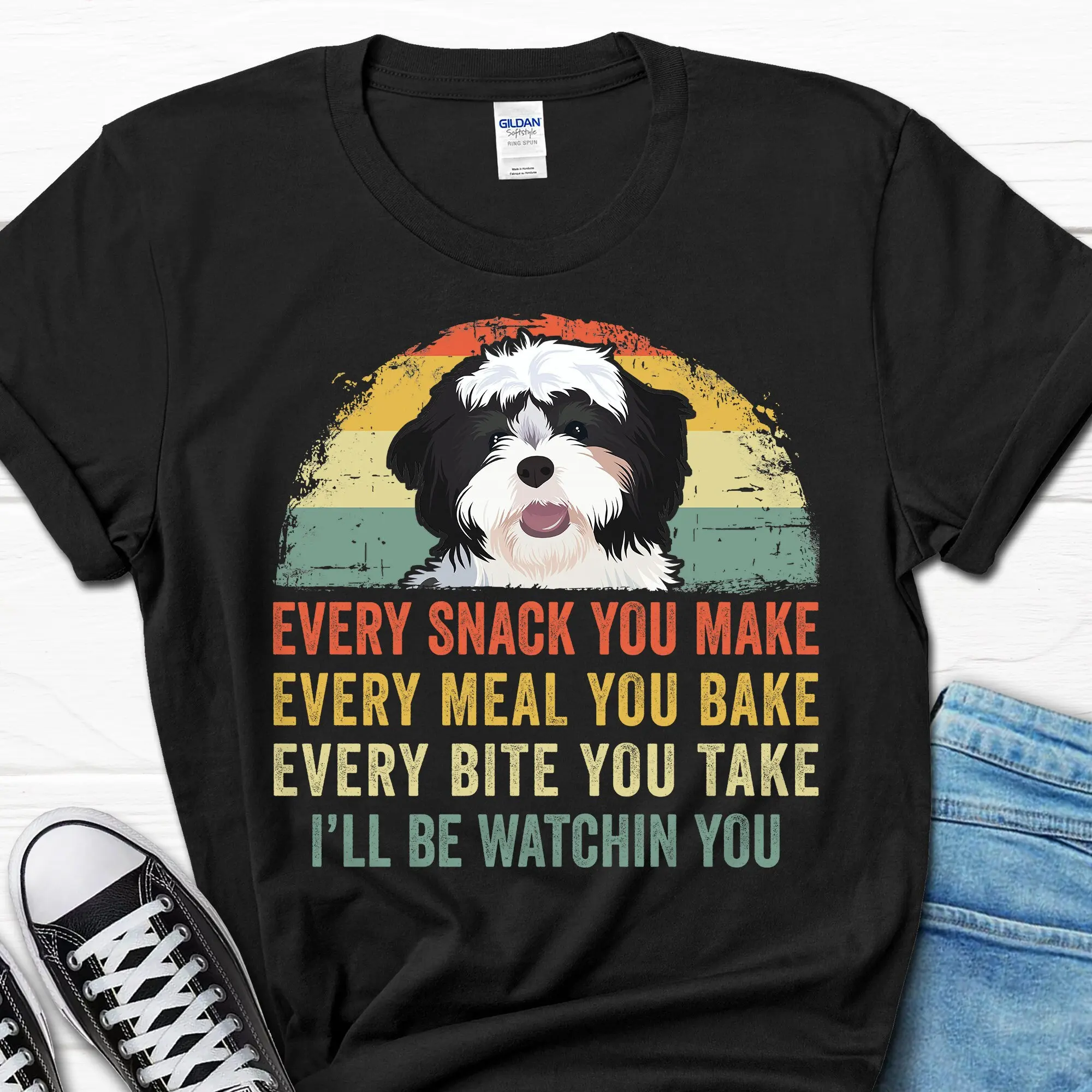 Shih Tzu Funny T Shirt I'll Be Watching You Dog Mom Dad Lover