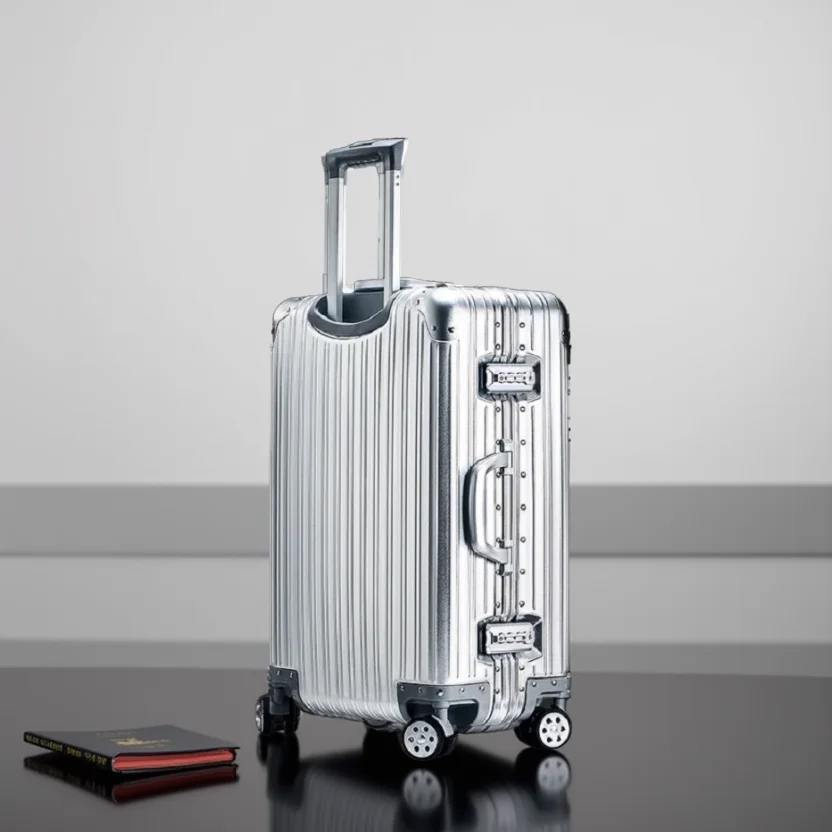 100% Aluminum-Magnesium Alloy Suitcases 20/24/26/29 Inch Lightweight Spinner Luggage TSA Lock Durable Travel Bag