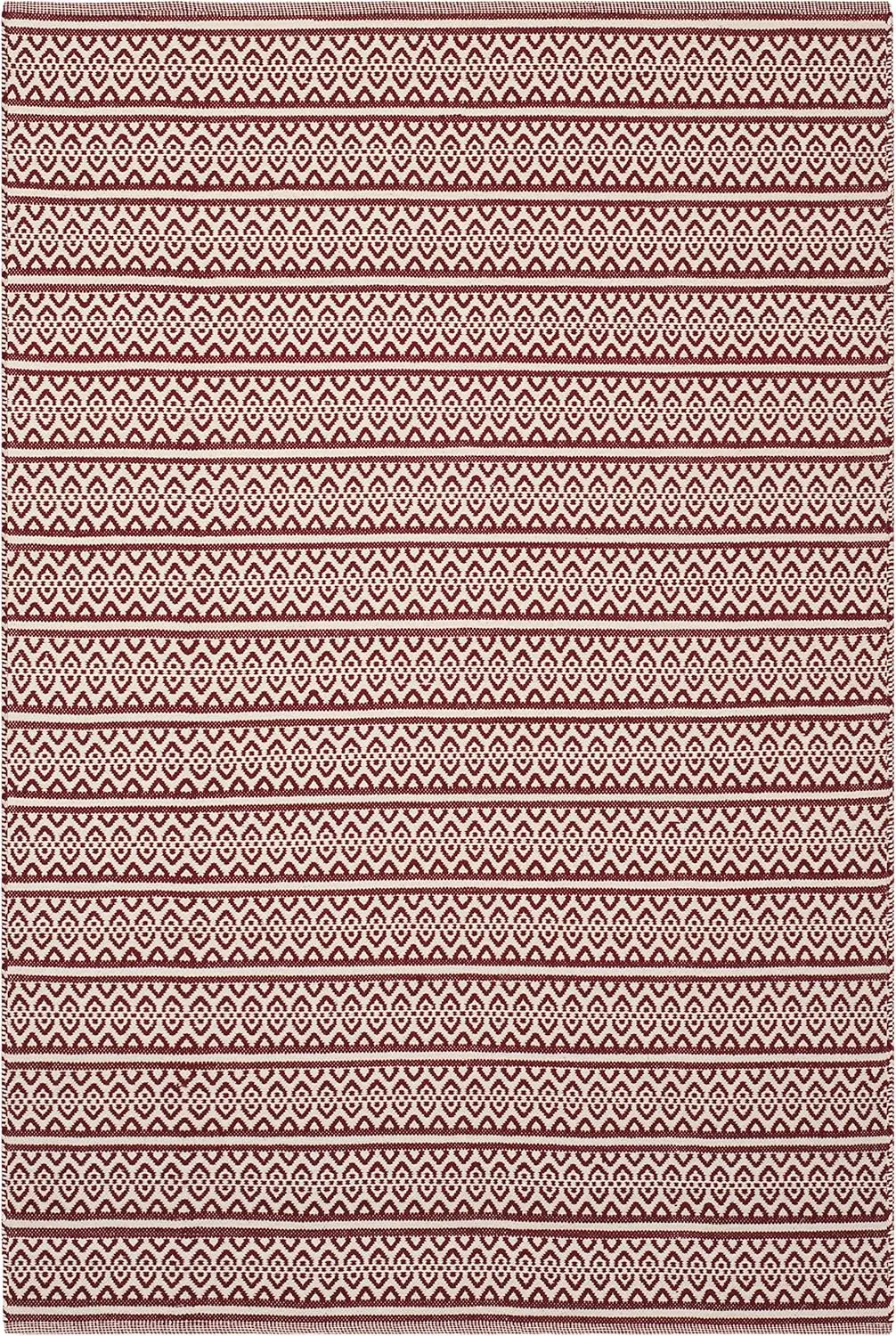 

Коврик Safavieh Montauk Collection Accent — 4 фута X 6 дюймов, слоновая кость и красный, плоское плетение ручной работы в стиле бохо, хлопок в фермерском доме, идеально подходит для высоких