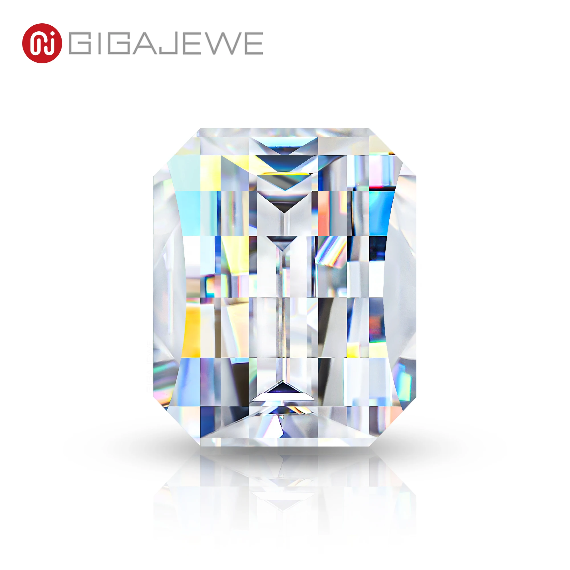 GIGAJEWE  MOISSNITE 12*16mm Mosaic Cut 15ct Gray Color.