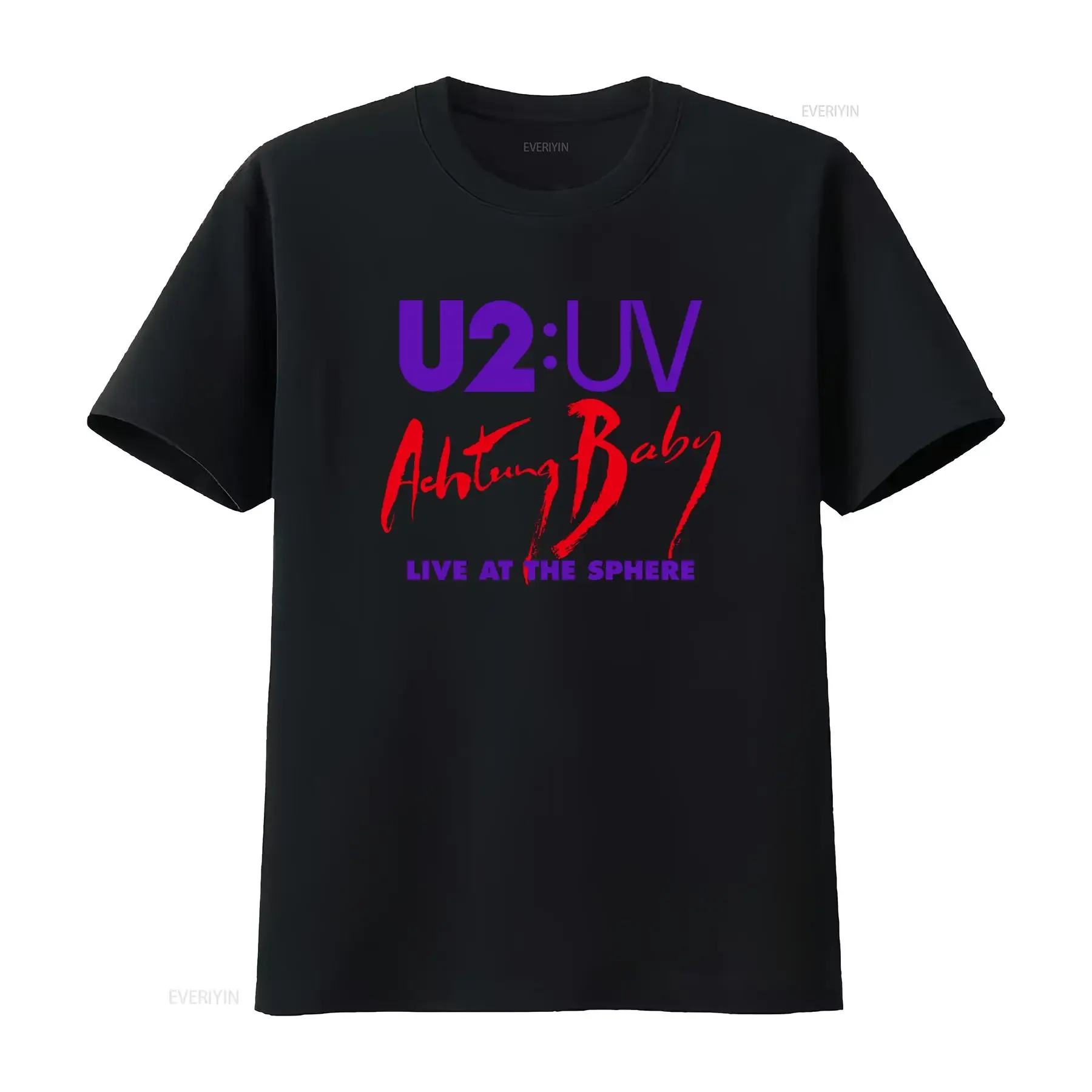 2023 Fall Tour U2 Rock Band Achtung Baby Live At Sphere T Shirt vintage Washed streetwear Comfortable Slightly Breathable