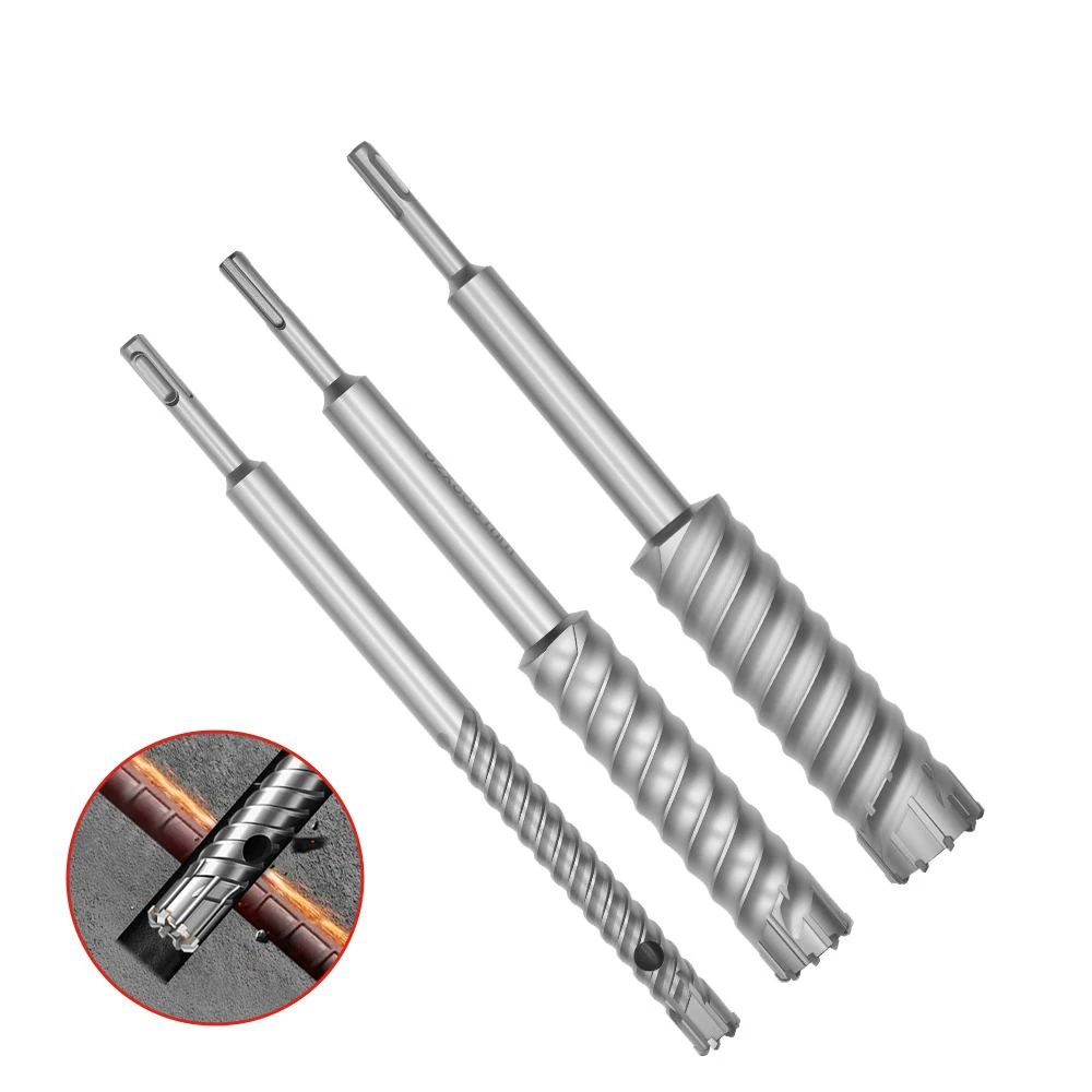 

1pc SDS-Plus Reinforced Concrete Drill Bit Multiple Specifications And Sizes–High-Hardness Drill Bit-Duty Rebar Penetrat