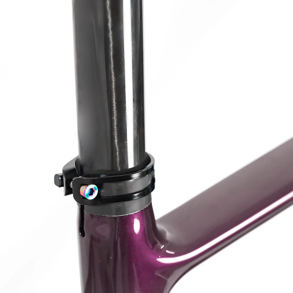 Ultraleichte 7g Aluminium legierung Fahrrads attel stützen klemme mit Titans ch raube 31.8/34,9mm Sitzrohr klemme MTB Fahrrads itz rohrclip – Detail 7