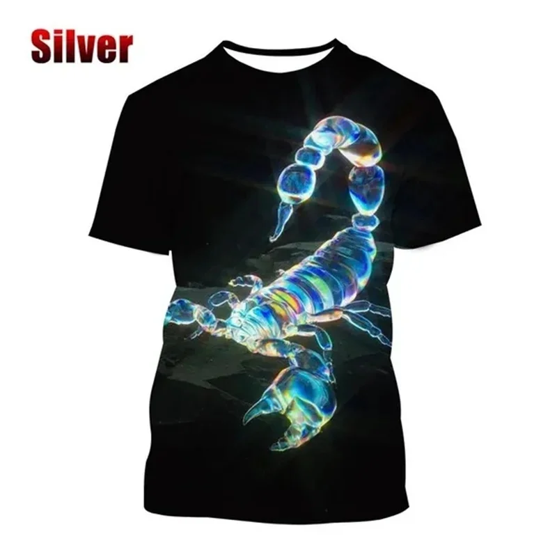 3D Printed Animal Scorpion T Shirt For Men Fashion Pattern Tees Summer Casual Short Sleeves O-Neck Tops Street Loose T-Shirts