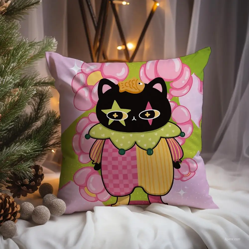Retro Clown Art Cushion Cover Premium Comfort Reversible Pillow Cove -Two in One Design for Any Room & Car Interior
