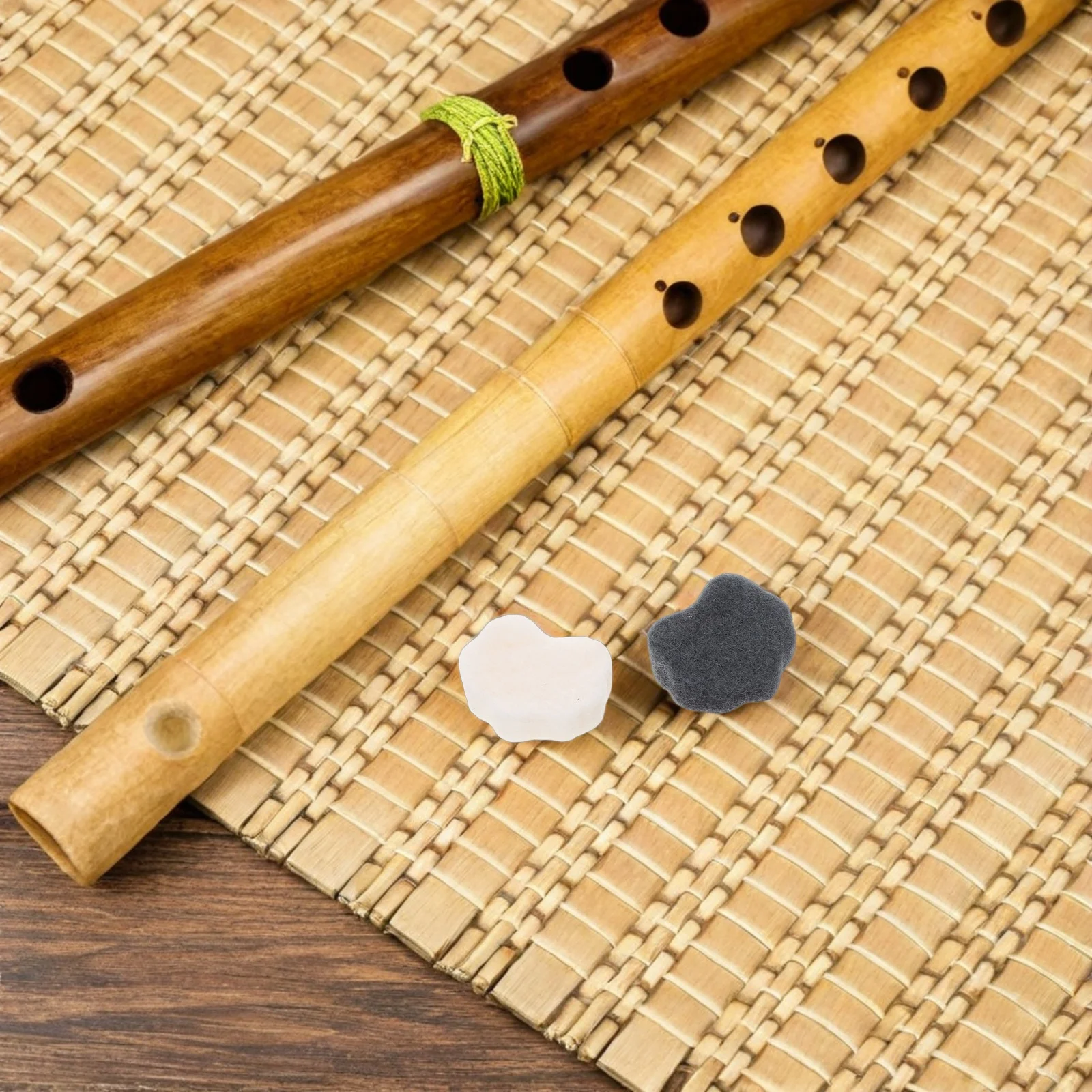 

2pcs Erhu Sound Absorbing Mats Mutes Pads Household Filter Wool Noise Reducer Cushions White Black Soft Durable Musical