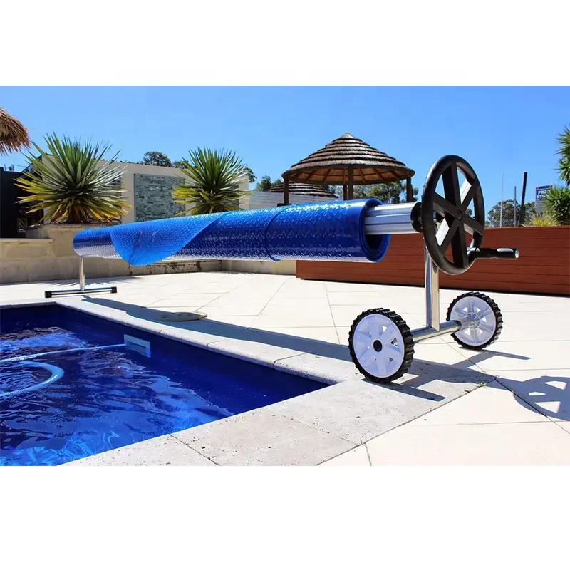 

Above Ground Stainless Steel Swimming Pool Reel Solar Waterproof PE Pool Cover Rollerpromote sales