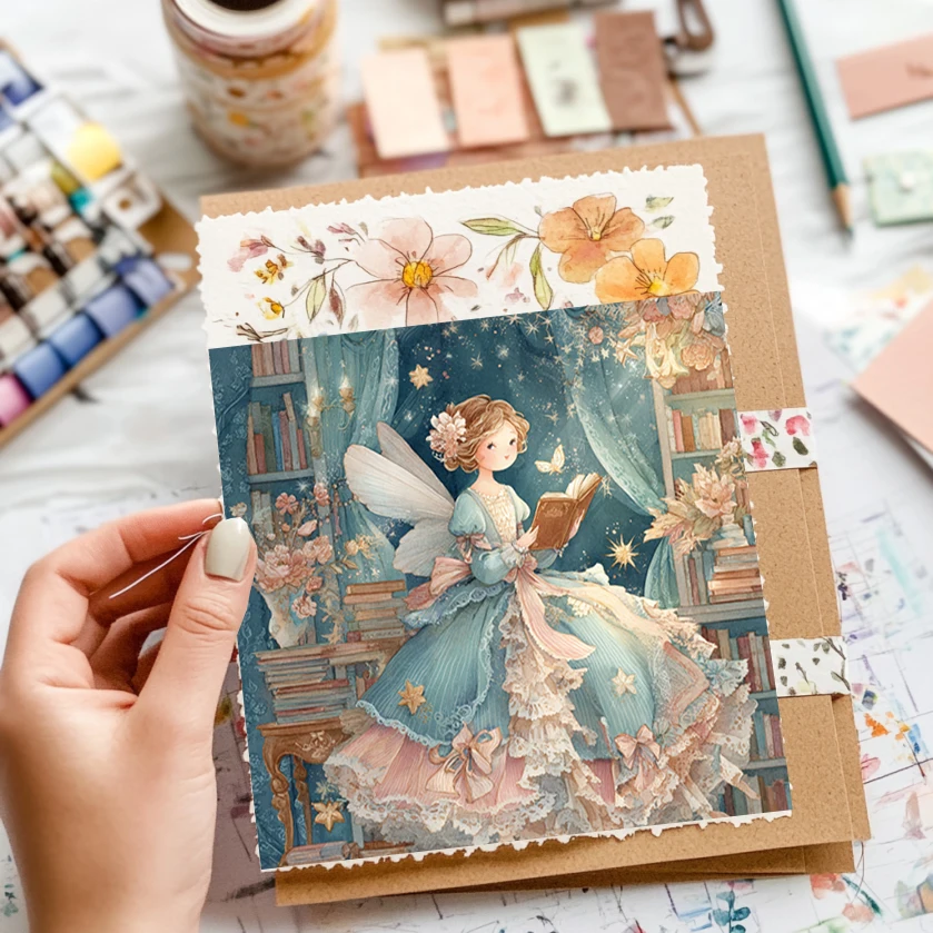 36 vellen 6 "x 6" plakboekpapierpakket: vintage bloemen-/kaartafdrukken voor scrapbooking, origami en junk journal.