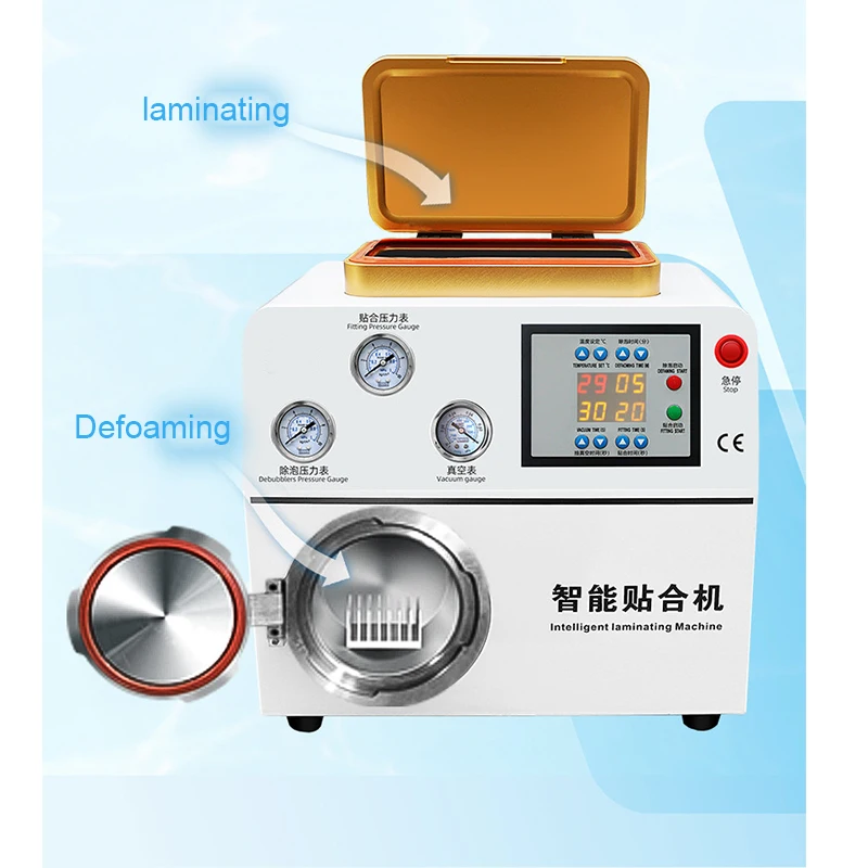 

2 в 1 полностью автоматический интеллектуальный вакуумный ламинатор машина для удаления пузырьков с ЖК-дисплеем для ремонта ЖК-дисплея телефона, ремонта