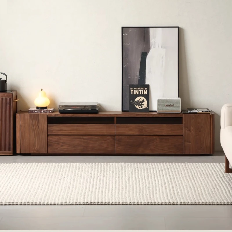 Retro All-solid TV Stands Simple Living Storage TV Stands Integrated Upgrade Atmospheric Home Furniture Ein FernseherZY40DSG