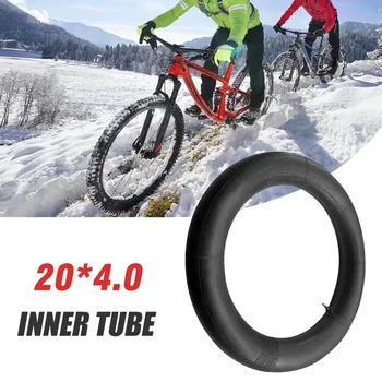 1 peça ou 2 peças tubo de bicicleta gordo 20x4.0 tubo interno de bicicleta para motos de neve bicicletas atvs pneu preto