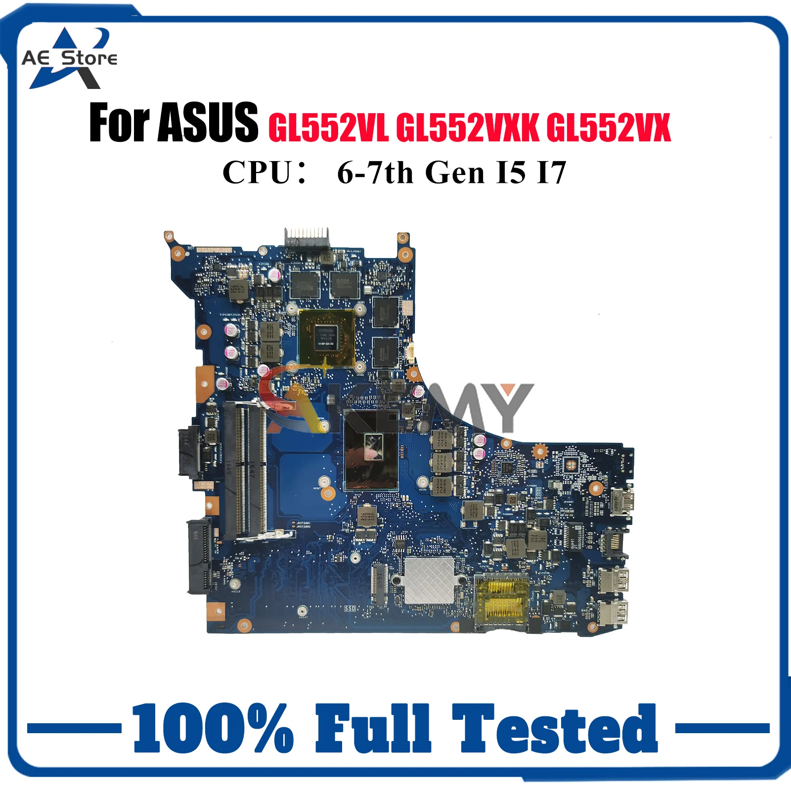 

GL552VW Материнская плата для ноутбука ASUS ROG FX-PRO GL552VXK ZX50V GL552V GL552VX Материнская плата для ноутбука с процессором I5 I7 100% тесты OK stk