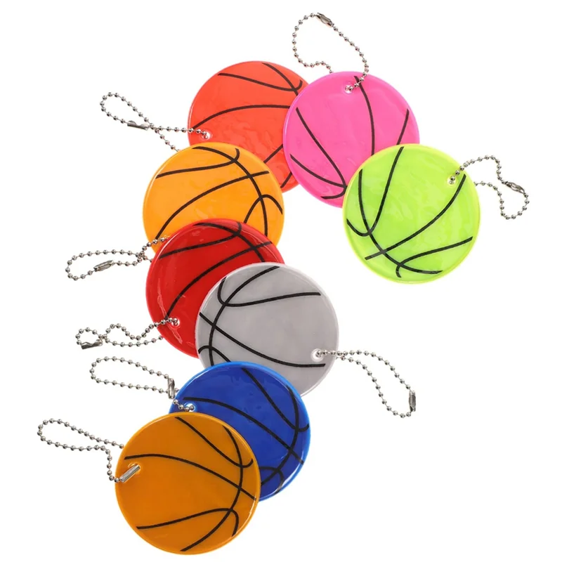 

SS-Basketball Светоотражающий кулон Рюкзак премиум-класса Отражатели Очаровательные пластиковые бирки Спортивный металлический рюкзак Сумка Брелки Easy Insta