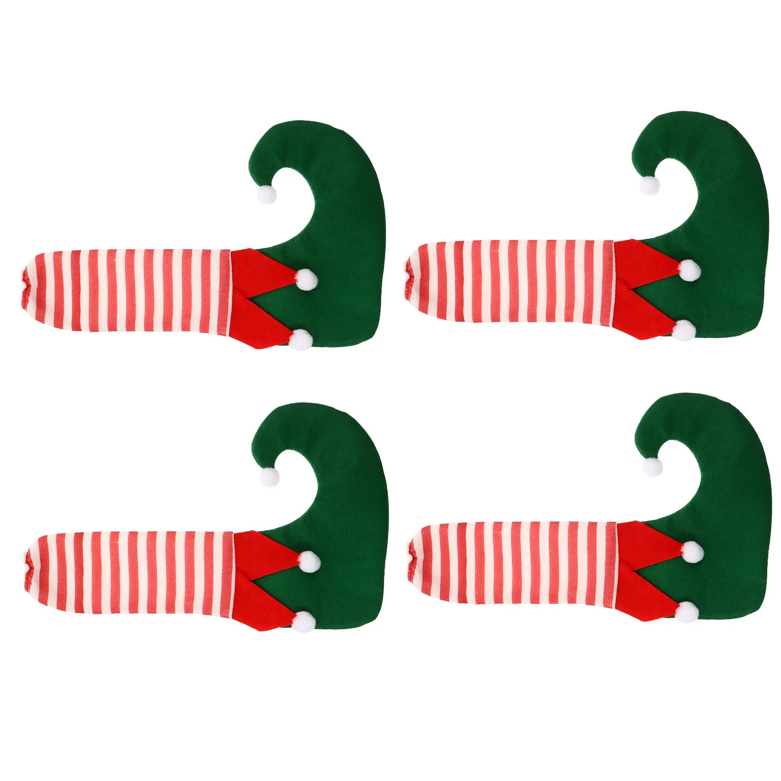 

4Pcs Chair Feet Covers Desk Foot Straps Simple Design Protects Floor and Furniture Christmas Theme Decor Table Feet Covers