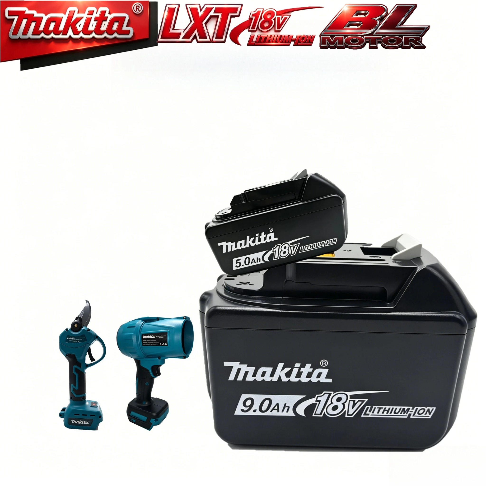 

Original Makita BL1860B 18V 5.0Ah 6.0Ah 9.0Ah Lithium Battery with Electric Pruning Shear Long Lasting for Garden Trimming DIY