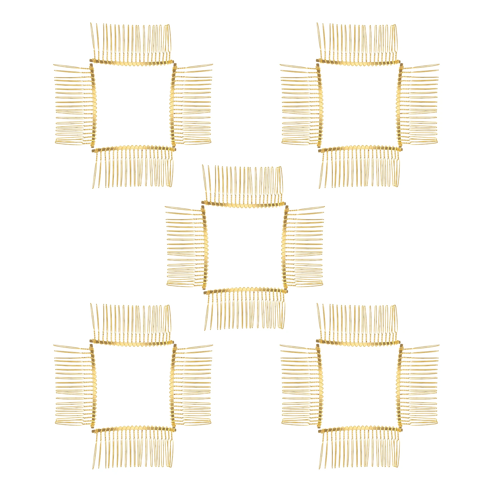 

20 шт., расчески для волос, металлический боковой зажим для женщин, расческа для укладки с 20 зубцами, золотая отделка, безопасная фиксация, портативный фиксатор для кос