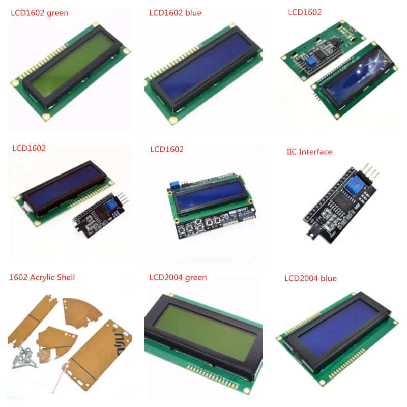 New LCD1602 LCD2004 1602 module 16x2 Character LCD Display Module HD44780 Controller blue blacklight