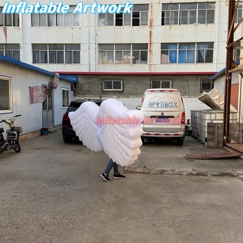 Custom Made Event Supplies 4 Meters Big Inflatable Wings Suit for DJ Parade Toys