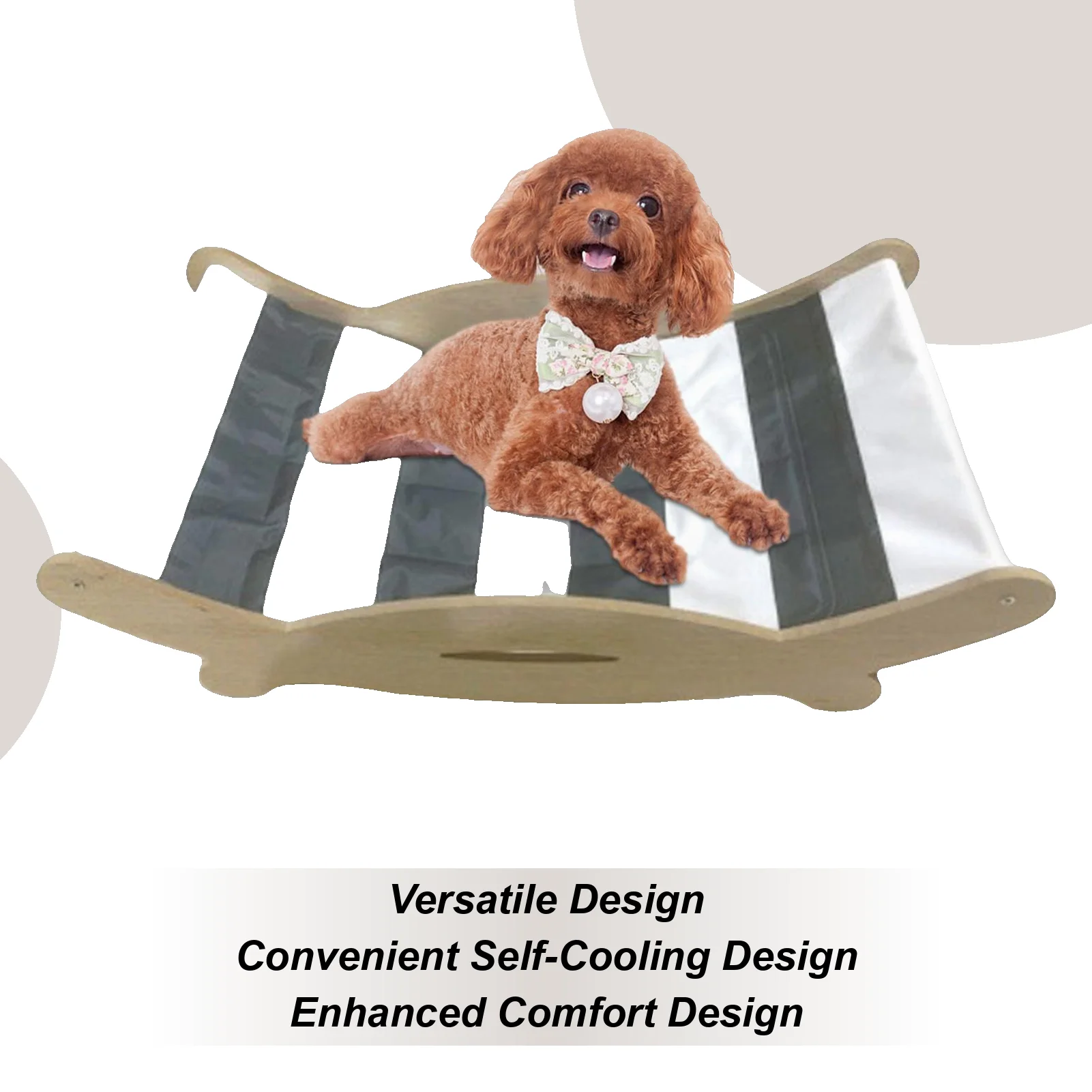 

Pet Cooling Mat Cats Ice Pad Hammock With Water-Filled Mat Breathable Elevated Ice Lounger Chair Pet Accessories Dog Furniture