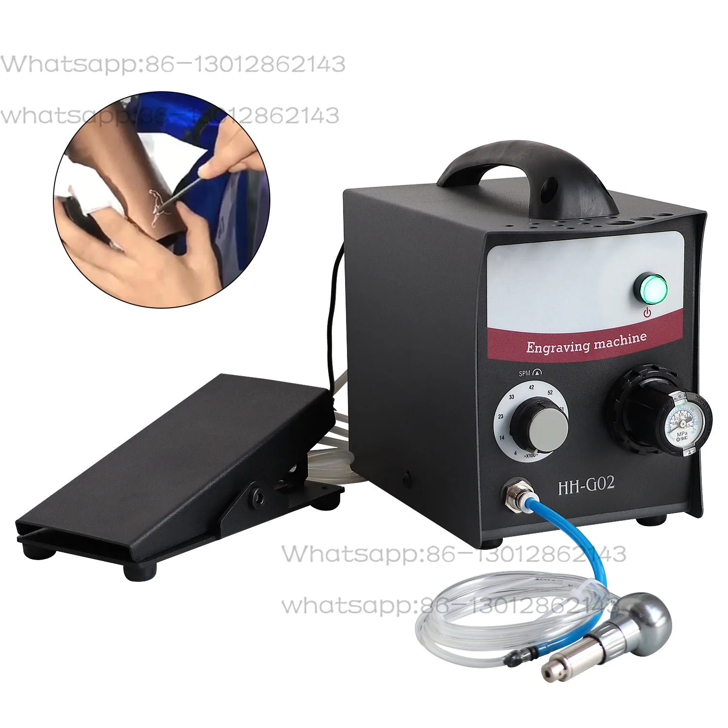 HH-G02 110V/220V for bead and frame micro single head pneumatic engraving machine