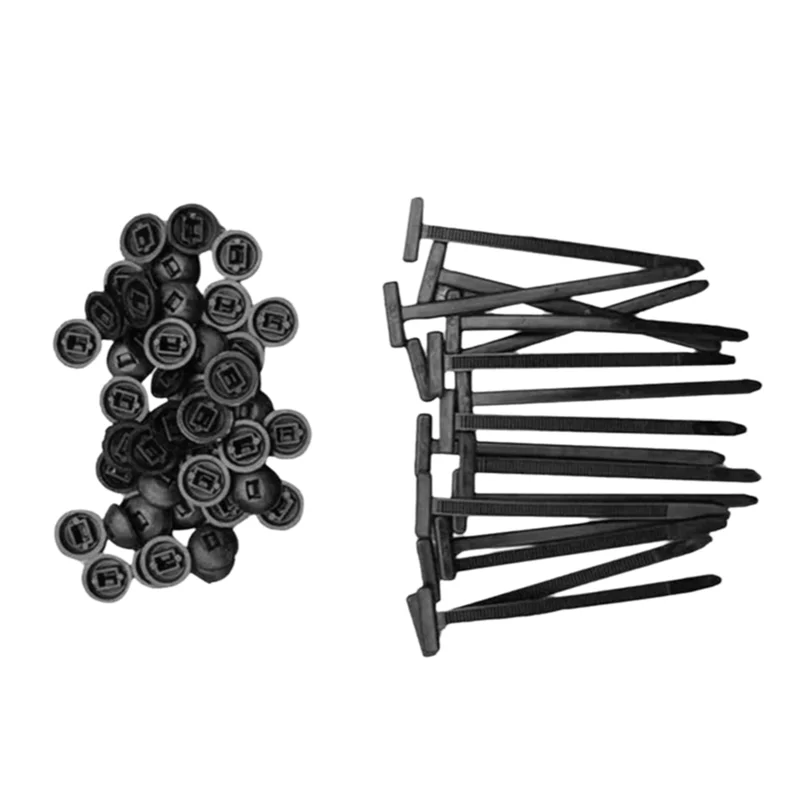 

AB11-100Pcs Cable Tie Buckle Nylon Multi-Purpose Cable Tie For Car Daily Repair, Trunk Interior Panel Cover