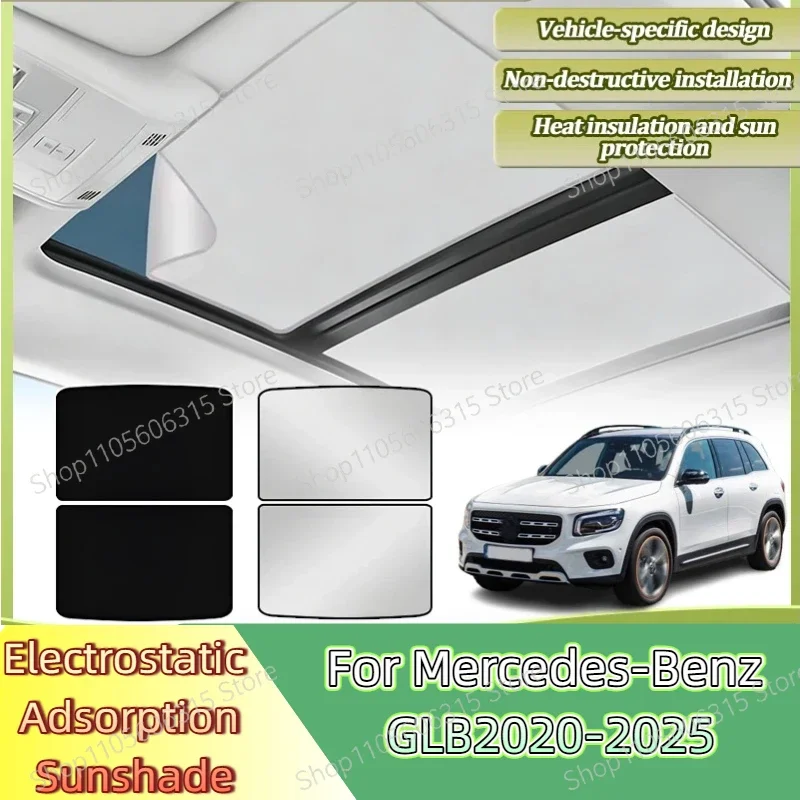 Accessories For Mercedes-Benz GLB X247 MK1 2020~2025 2021 Car Sunshades Electrostatic Adsorption Sunroof Interior Sunshade Roof