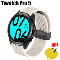 For Ticwatch Pro 5 Strap Smart watch Wristband Silicone Sports Soft Women Men Band Screen protector Film