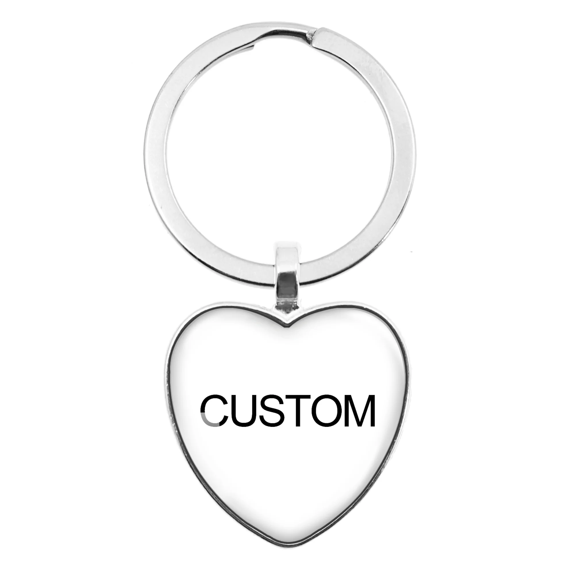 Personalized Custom Double Side Heart Shaped Keychain Mum Dad Baby Grandpa Parents One Side Keychain For Family Anniversary Gift