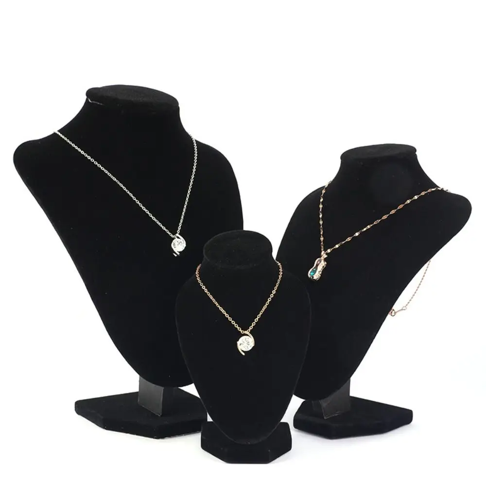 

Organizer Tray Bust Stand Mannequin Holder Velvet Jewelry Packaging Jewelry Display Stand Necklace Holder Necklace Display Rack