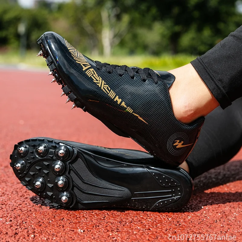 Men Track Field Shoes Women Spikes Sneakers Athlete Running Training Lightweight Racing Match Spike Sport Shoes Plus Size 35-45