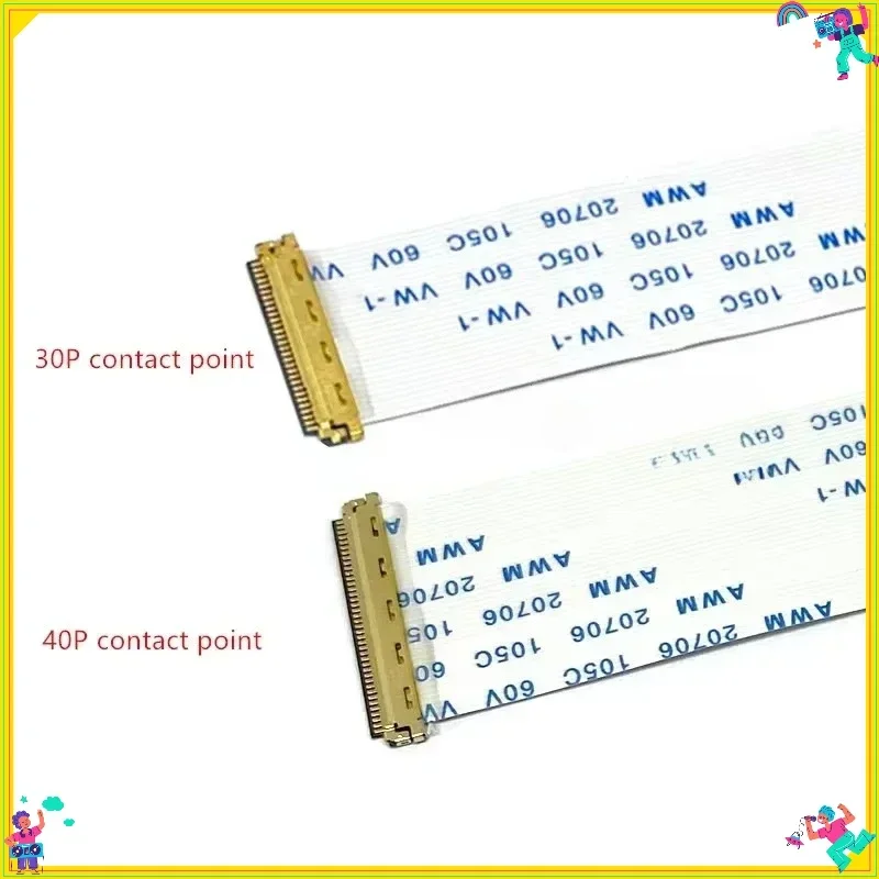 EDP Connector 30Pin/40Pin 0.5mm Ribbon Cable AWM 20706 105C 60V VW-1 Forward Reverse Direction for LCD 10cm 15cm 20cm 30cm