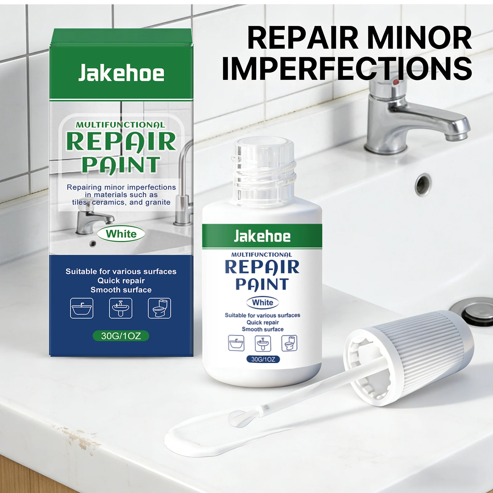 

Ceramic Tile Repair Paint Quick Repairing Minor Imperfections Smooth Surface Beautiful Jointing Waterproof Tile Floor Care Agent